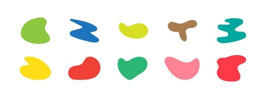 blob shape icon, blot, organic wavy shaped, liquid doodle form, simple freeform hand drawn vector