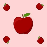 apple fruit seamless for pattern fabric, simple apple fruit cute repeat in square background, illustration fruit pattern vector