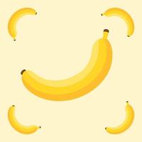 banana fruit seamless for pattern fabric, simple banana fruit cute repeat in square background, illustration fruit pattern vector