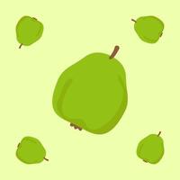 guava fruit seamless for pattern fabric, simple guava fruit cute repeat in square background, illustration fruit pattern vector