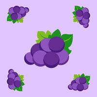grape fruit seamless for pattern fabric, simple grape fruit cute repeat in square background, illustration fruit pattern vector