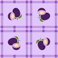 jamun fruit seamless for a pattern fabric, simple jamun fruit cute repeat in square background, illustrations fruit pattern vector