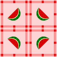watermelon fruit seamless for pattern fabric, simple watermelon fruit cute repeat in square background, illustration fruit pattern wallpaper vector