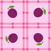 jamun fruit seamless for pattern fabric, simple jamun fruit cute repeat in a square background, illustrations fruit pattern vector