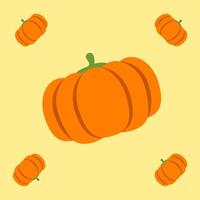 pumpkin fruit seamless for pattern fabric, simple pumpkin fruit cute repeat in square background, illustration fruit pattern vector