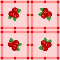cranberry fruit seamless for pattern fabric, simple cranberry fruit cute repeat in square background, illustration fruit pattern wallpaper vector