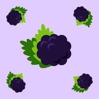 mulberry fruit seamless for pattern fabric, simple mulberry fruit cute repeat in square background, illustration fruit pattern vector