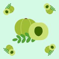 gooseberry fruit seamless for pattern fabric, simple gooseberry fruit cute repeat in square background, illustration fruit pattern vector