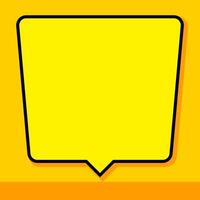speech bubble frame for banner background, yellow banner simple background, template sale ad vector