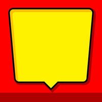 speech bubble frame yellow on red for banner background, banner simple background, template sale ad vector