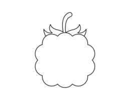 raspberry outline for coloring book template, raspberry for kids illustration worksheet printable vector