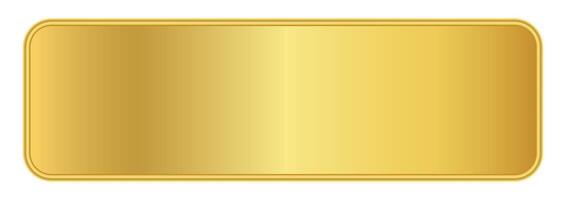 gold label graphic for banner background, luxury golden frame, empty gold name plate vector