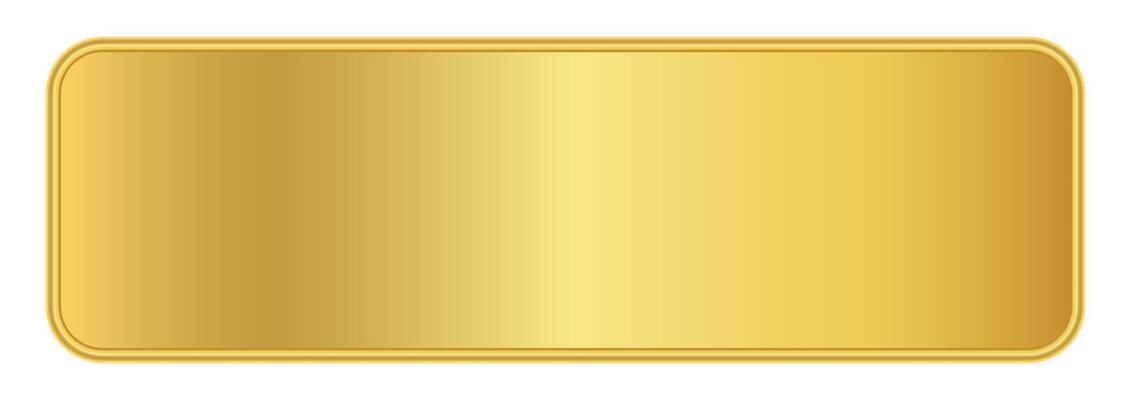 gold label graphic for banner background, luxury golden frame, empty gold name plate
