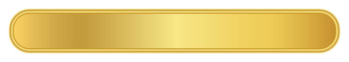 gold label graphic for banner background, luxury gold frame, empty gold name plate vector