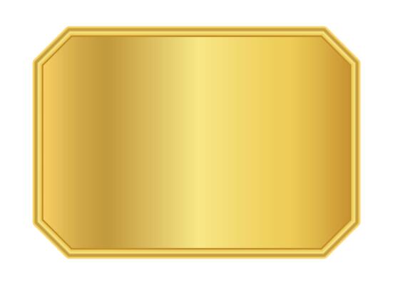 golden label graphic for banner background, luxury golden frame, empty gold name plate