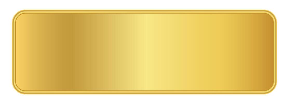 golden label graphic for banner background, luxury golden frame, gold name plate