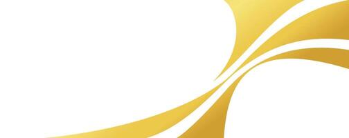 gold wave gradient for banner, golden wavy shape, gold wave curve on white background, golden wave corner shape for banner, stripes ribbon golden graphic, striped gold gradient vector