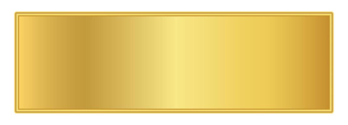 golden label graphic for banner background, luxury gold frame, golden name plate