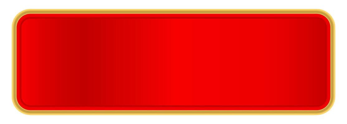 red gold label for banner, luxury golden frame, red name plate