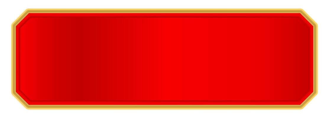 red gold label for banner, red gold frame, red name plate