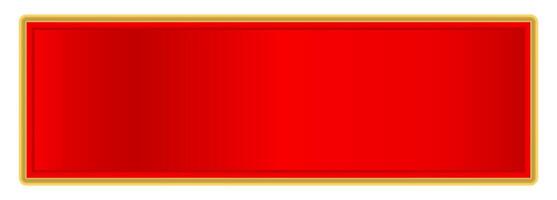 red label for banner, red luxury golden frame templat, red name plate with gold frame vector