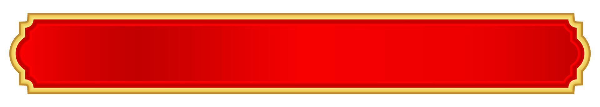 red gold label for banner, red luxury golden frame for name plate