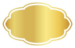 vintage golden label frame, stickers tag gold frame, label of price, badge golden for name card vector