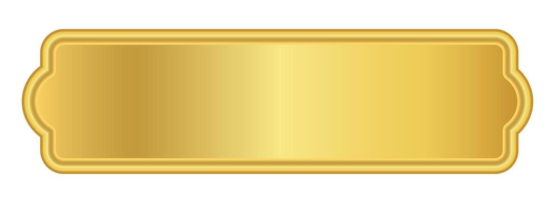 gold label for banner background, luxury gold frame, golden name plate