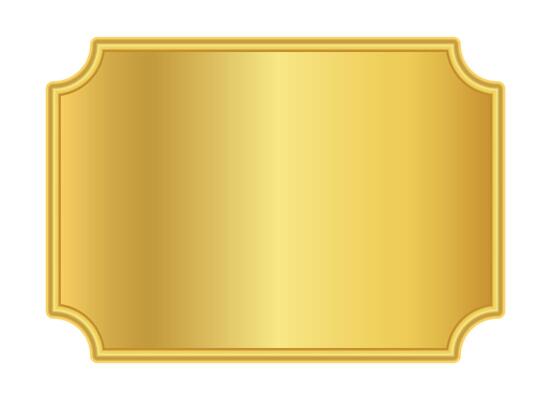 golden label for banner background, luxury golden frame, gold name plate