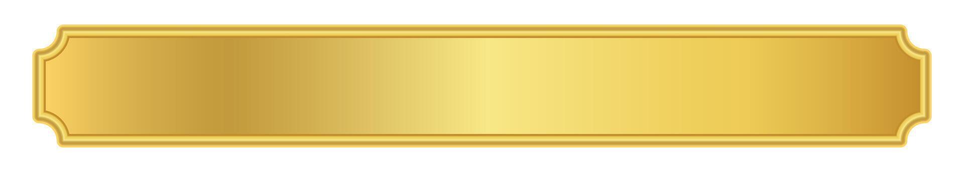 gold label banner, luxury golden for frame, gold name plate