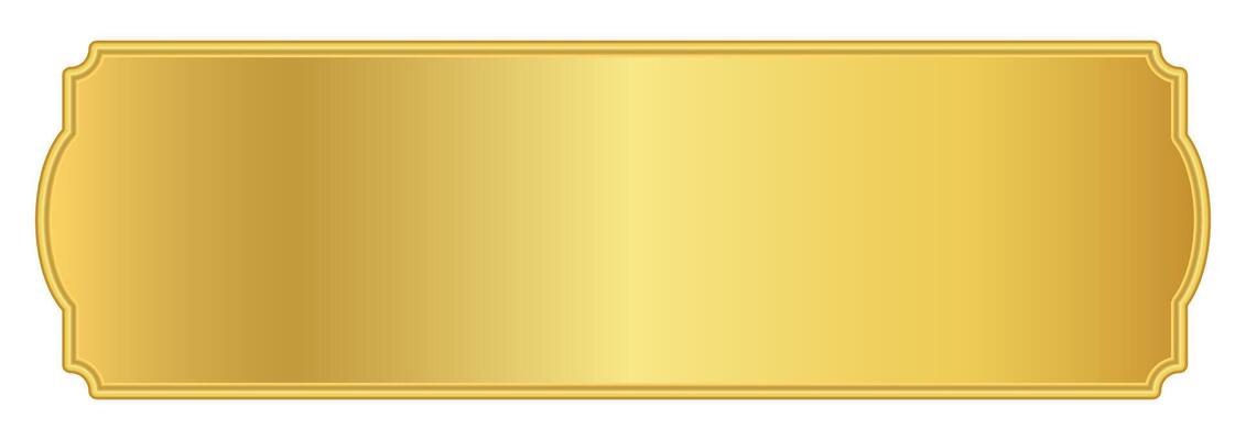 gold label banner, luxury golden frame, golden plate
