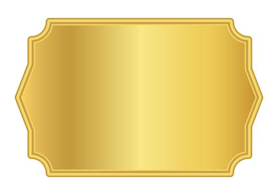 golden label banner, luxury golden frame, gold name plate
