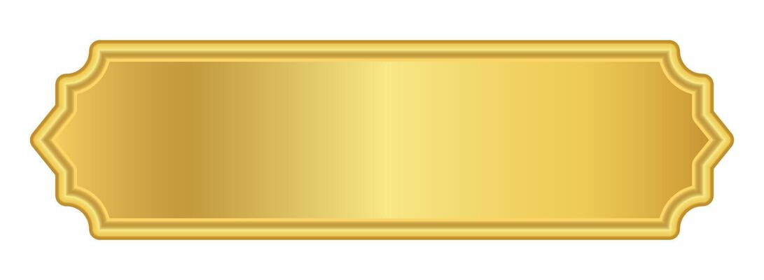gold label banner, luxury golden frame, golden name plate