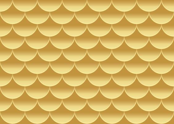 golden fish scales, mermaid tail pattern golden, golden tile pattern line, gold colored half circle motif texture