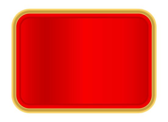 red gold label, red luxury golden frame, red name plate