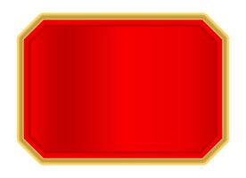 red golden label for banner, red luxury golden frame templat, red name plate with golden frame vector