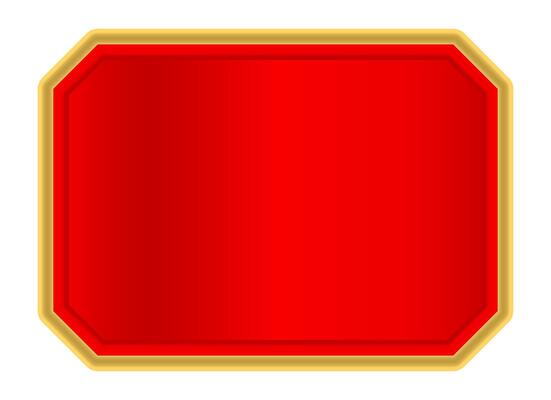 red golden label for banner, red luxury golden frame templat, red name plate with golden frame
