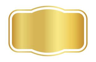 gold label frame, sticker tag gold frame, label of price, badge golden for name card vector