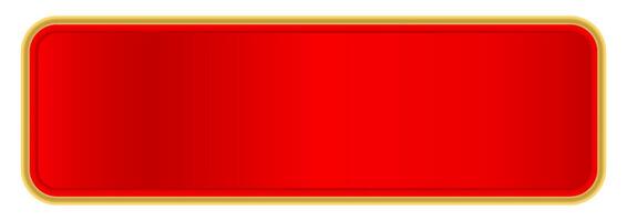 red gold label for banner, red luxury golden frame templat, red name plate with golden frame vector