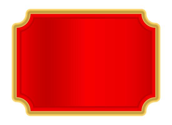 red gold label for banner, red luxury golden frame templat, red name plate with gold frame