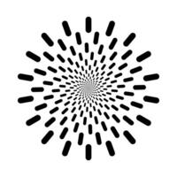 star halftone radial shape, graphic explosion in circle form, fireworks star explosion dotted gradient halftone, geometric spiral background vector