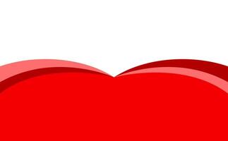 red wave stripe for banner, wave graphic for bottom poster and card vector