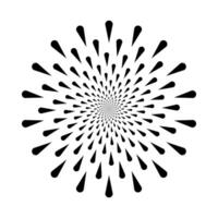star halftone radial, graphic explosion in circle form, fireworks star explosion dotted gradient halftone, geometric spiral for background vector