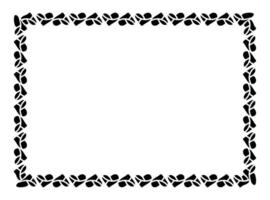 framework decorative with heart doodle art line, picture frame with heart outline continues vector