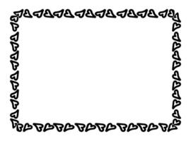 heart line frame rectangle, framework decorative with heart doodle art line, picture frame with heart shape outline continues vector