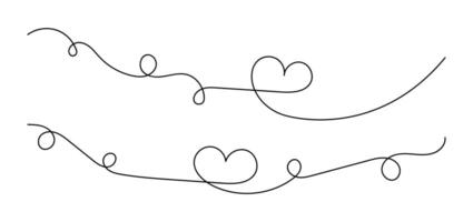 heart shape line, heart doodle art outline, scribble heart line shape vector