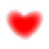 blur red heart shape on white for valentine background vector