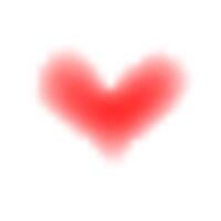 blurred heart shape red on white for valentine background vector