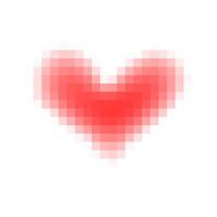 blur red heart shape on white background vector