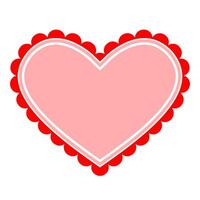 heart frame, wedding invitation card, heart border decorative with doily graphic frame, heart vintage red frame vector
